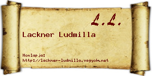 Lackner Ludmilla névjegykártya